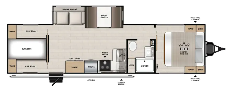 Forest River Vibe 2900KB floor plan