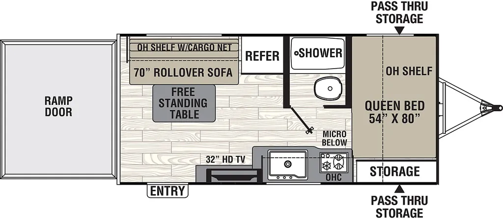 2023 Coachmen Freedom Express Blast 17BLSE floor plan