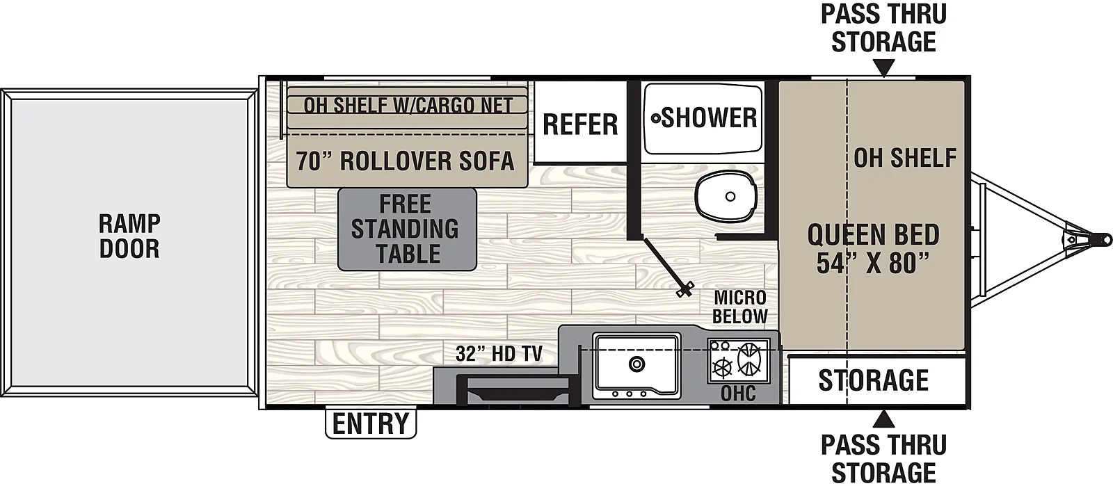 2023 Coachmen Freedom Express Blast 17BLSE - Floor plan