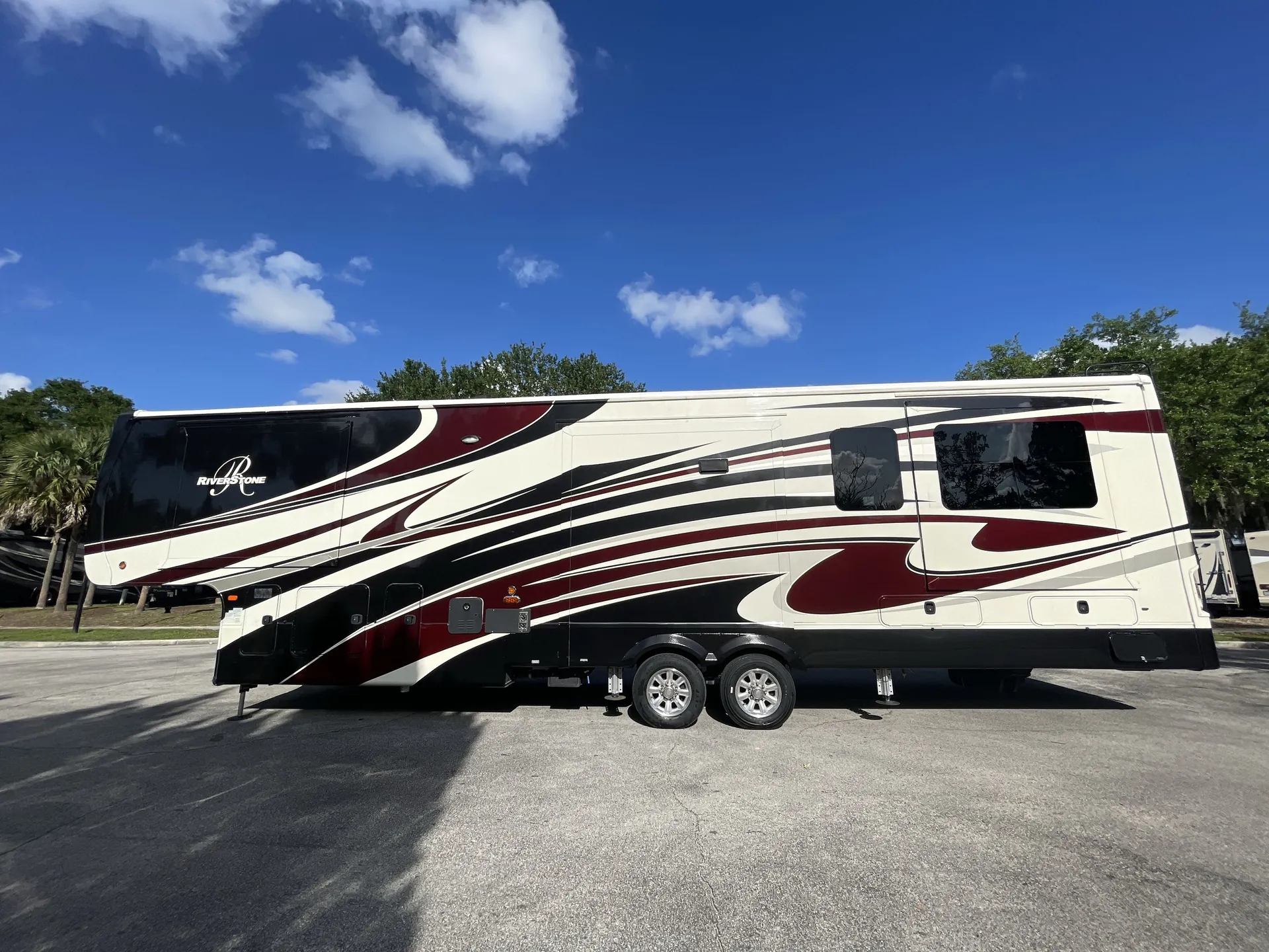 2017 Forest River Riverstone 38RE — off campside