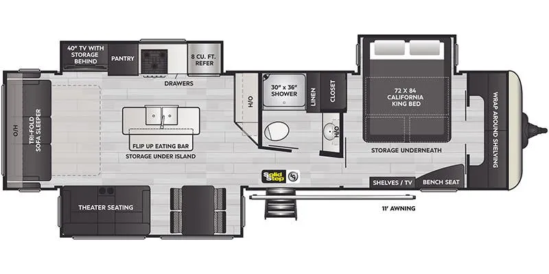 2021 Keystone Arcadia 370RL - Floor plan