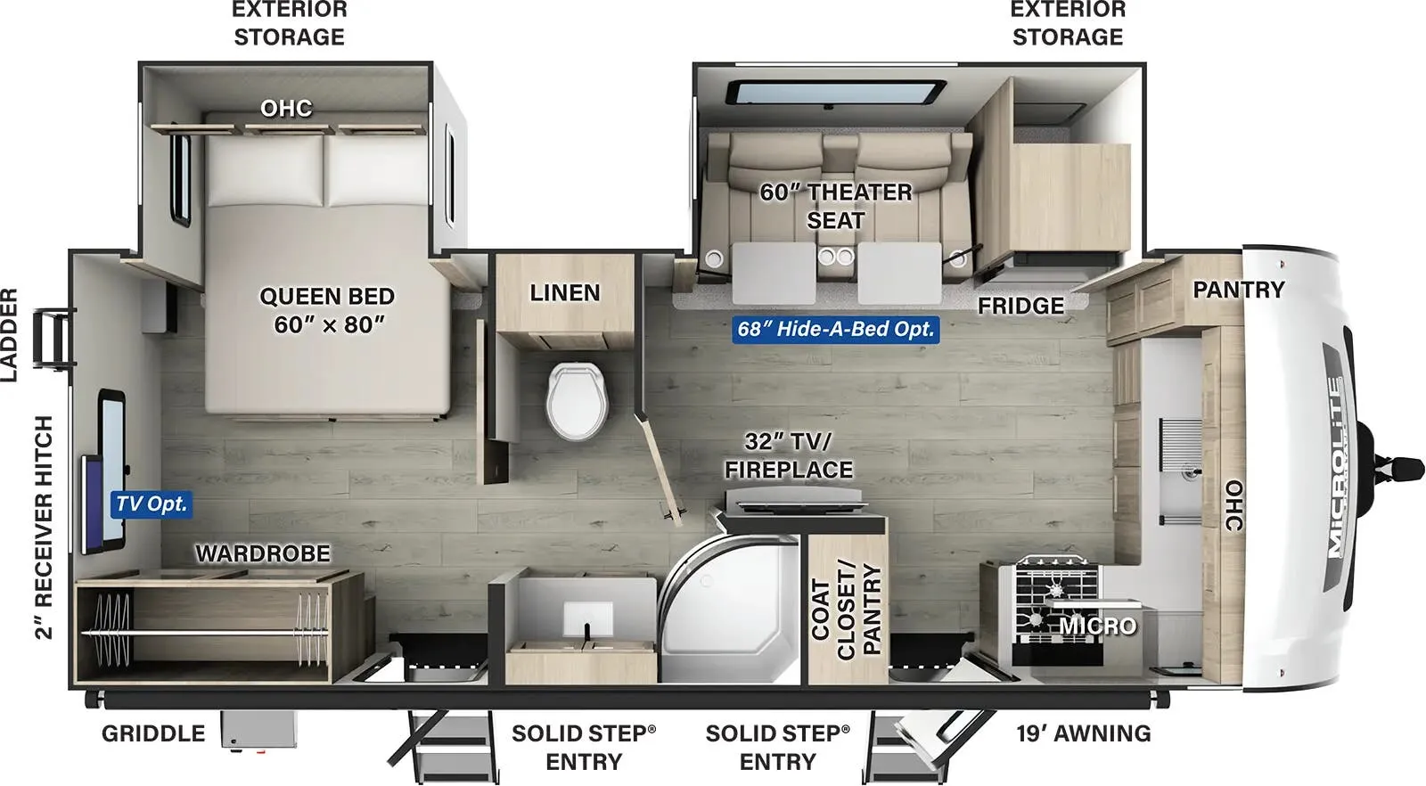 Forest River Flagstaff Micro Lite 25FKBS floor plan
