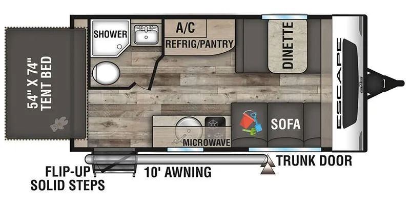 K-Z Escape E160RBT floor plan