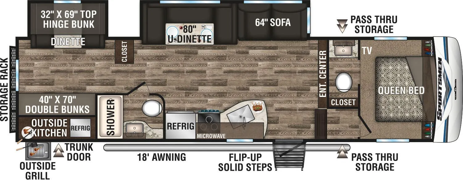 K-Z Sportsmen 302BHK floor plan