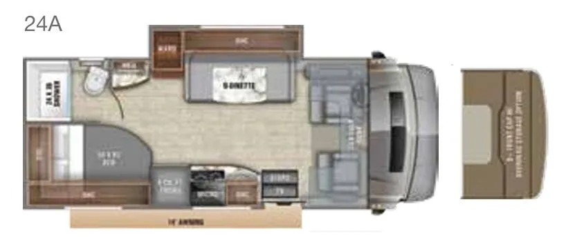 Entegra Coach Qwest 24A floor plan