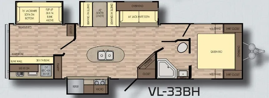 CrossRoads Volante 33BH floor plan