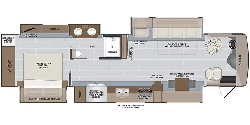 Holiday Rambler Endeavor 38F floor plan