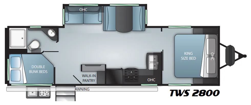 Cruiser RV Twilight Signature TWS 2800 floor plan