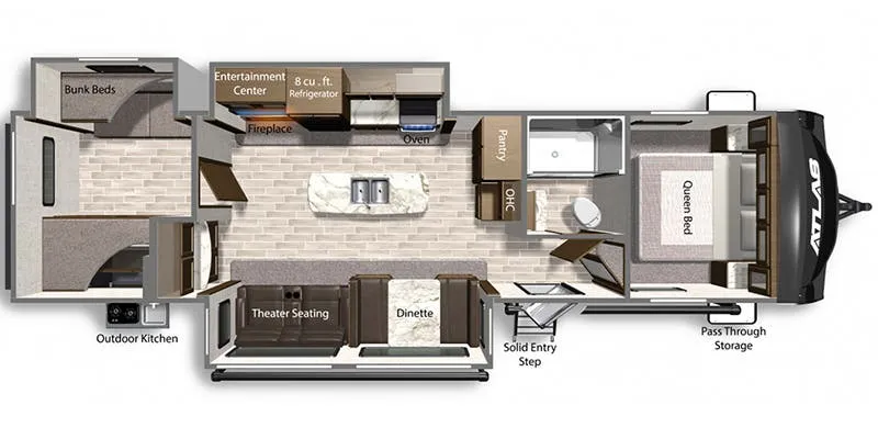Dutchmen Atlas 3382BH floor plan