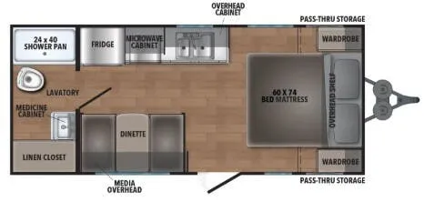 2026 Shasta RVs Compact 18FQ floor plan