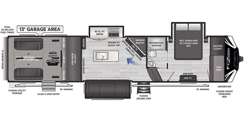 2023 Keystone Fuzion 357 floor plan