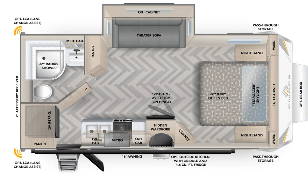 2023 Ember RV Touring Edition 20FB floor plan