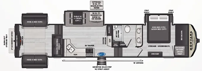 2023 Keystone Montana High Country 373RD - Floor plan