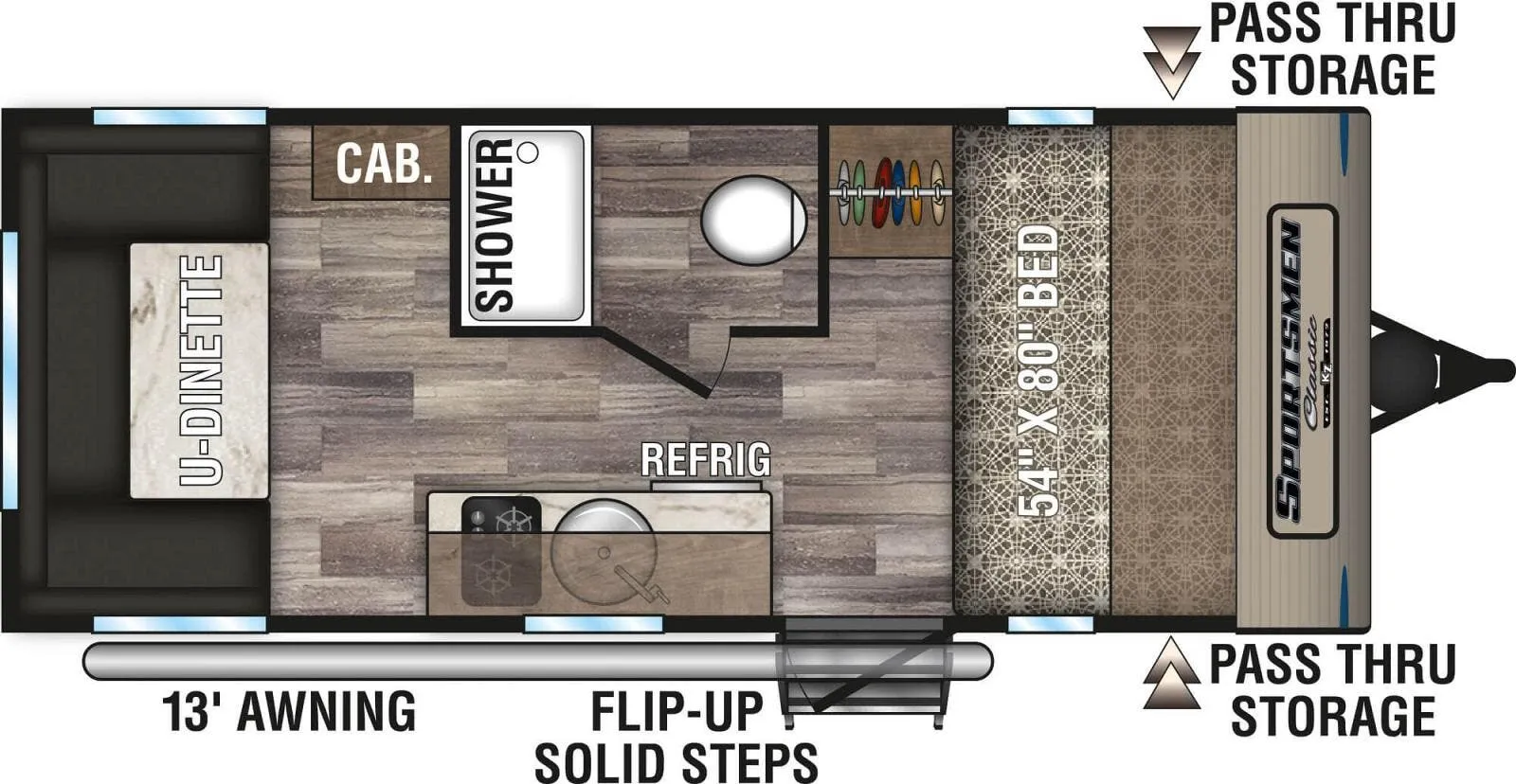 K-Z Sportsmen Classic 170RD floor plan