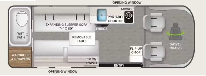 2027 Thor Motor Coach Tellaro 20L floor plan