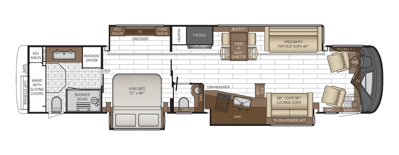 Newmar King Aire 4531 floor plan