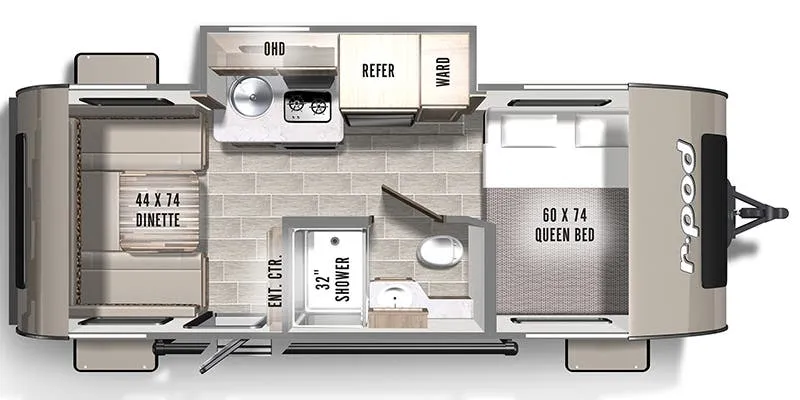 2021 Forest River R-Pod RP-190 floor plan