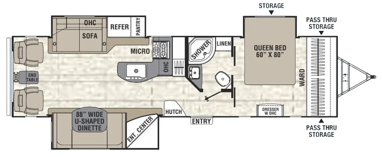 Coachmen Freedom Express Maple Leaf Edition 293 RLDSLE floor plan