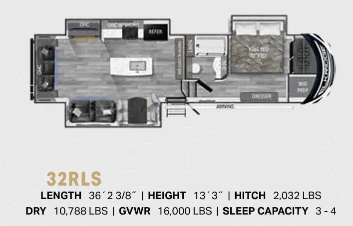 Heartland ElkRidge 32RLS floor plan