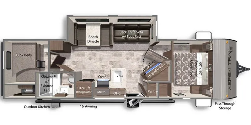 2025 Dutchmen Aspen Trail LE 29TB - Floor plan
