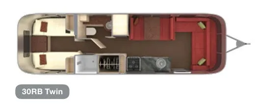 Airstream International Serenity 30RB TWIN floor plan