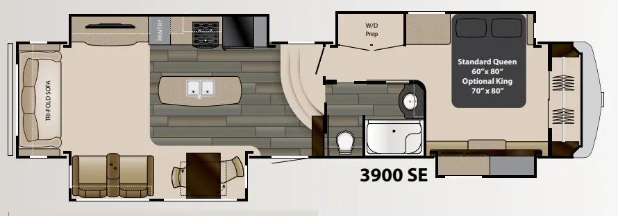 Heartland Gateway 3900SE floor plan