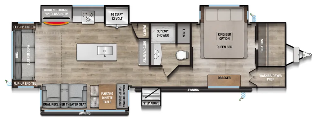 2026 Alliance RV Avenue 332RL floor plan