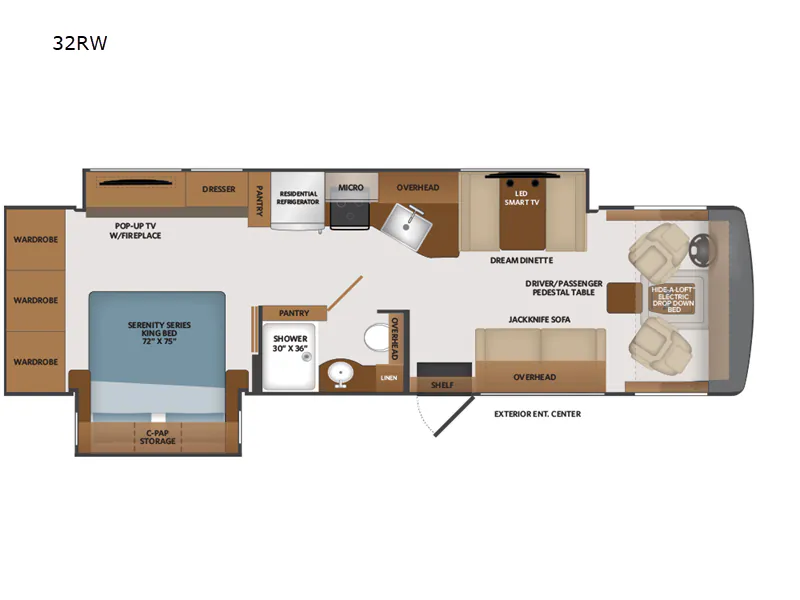 2023 Fleetwood Fortis 32RW — Floor plan