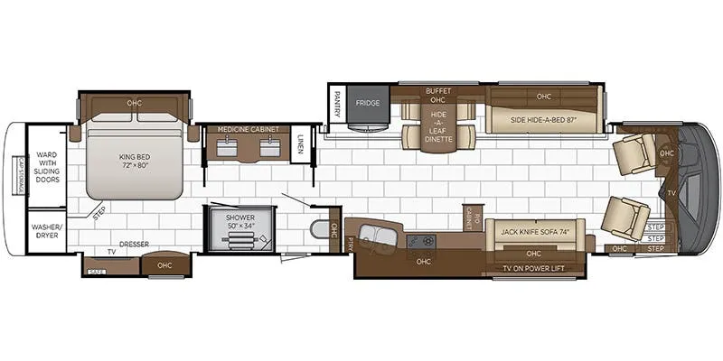 Newmar London Aire 4586 floor plan