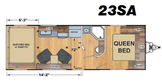 Eclipse Attitude 23SA floor plan