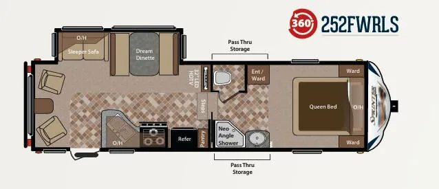 Keystone Sprinter Copper Canyon 252FWRLS floor plan