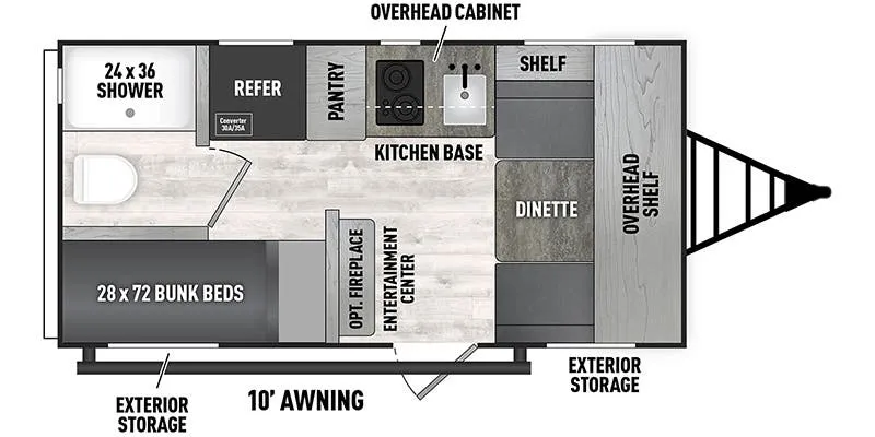 Forest River Viking 15SBH floor plan