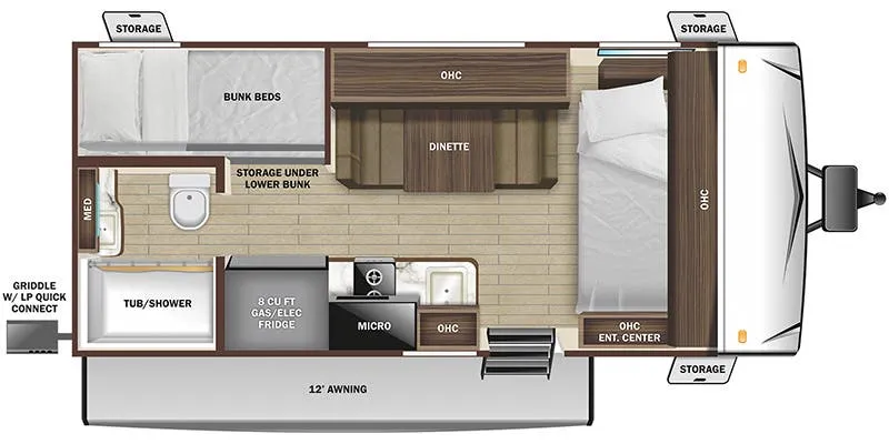 Highland Ridge Range Lite Air 17BH floor plan