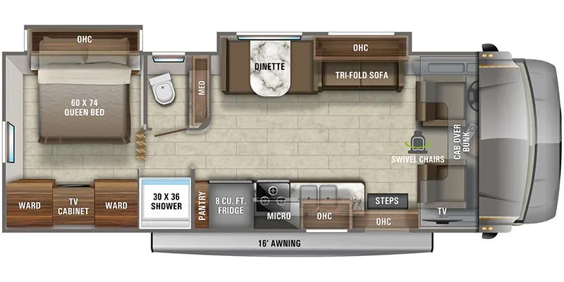 2021 Jayco Greyhawk 29MV - Floor plan