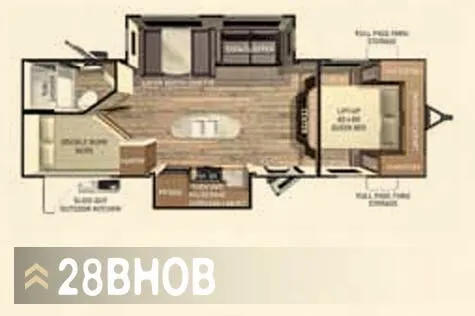 Cruiser RV ViewFinder Signature 28BHOB floor plan