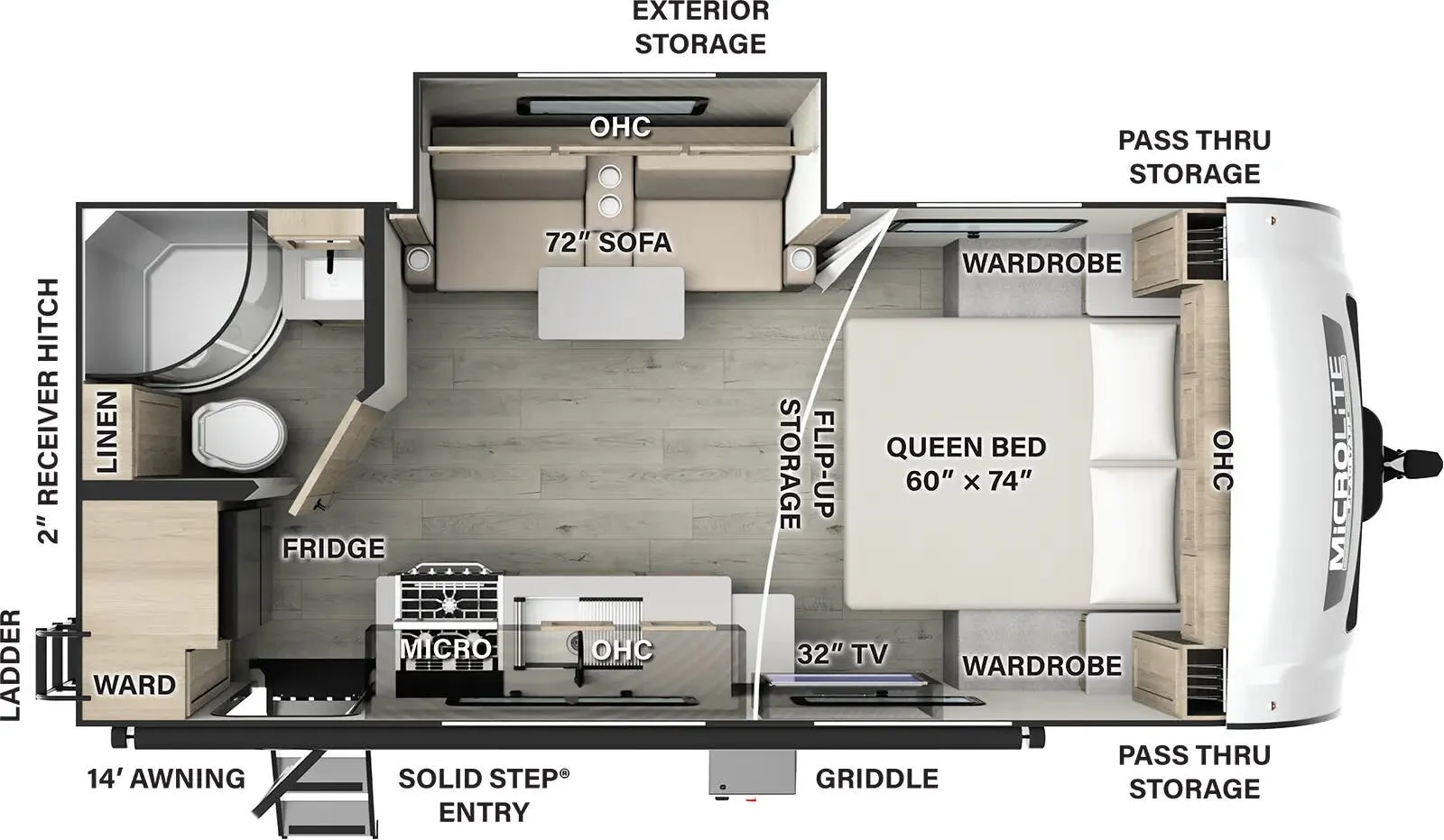 Forest River Flagstaff Micro Lite 21FBRS floor plan