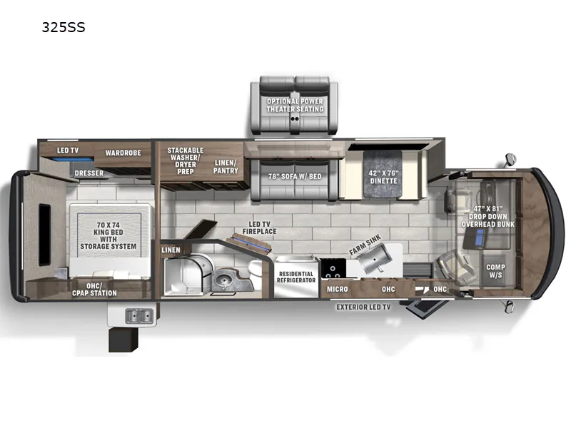 2022 Coachmen Encore 325SS floor plan