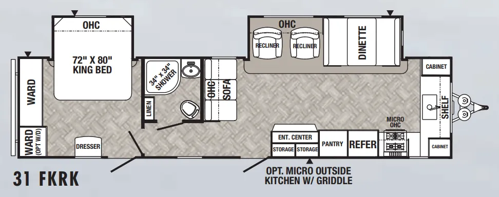 Palomino Puma 31FKRK floor plan