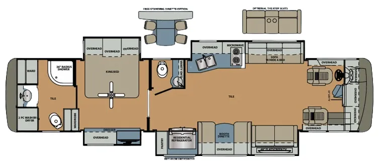 Forest River Berkshire XL 40D floor plan
