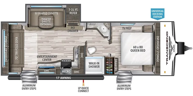 2021 Grand Design Transcend Xplor 245RL - Floor plan