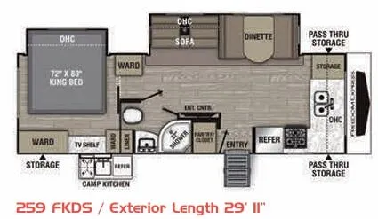 Coachmen Freedom Express Ultra Lite 259FKDS floor plan