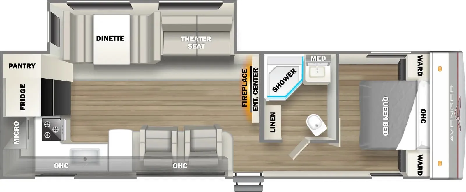 Prime Time Avenger 27RKS floor plan