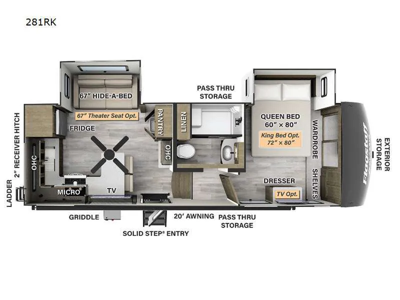 2025 CrossRoads Redwood 412GK - Floor plan