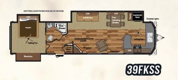 Keystone Retreat 39FKSS floor plan