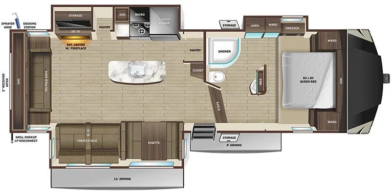 Highland Ridge Light 291RLS floor plan