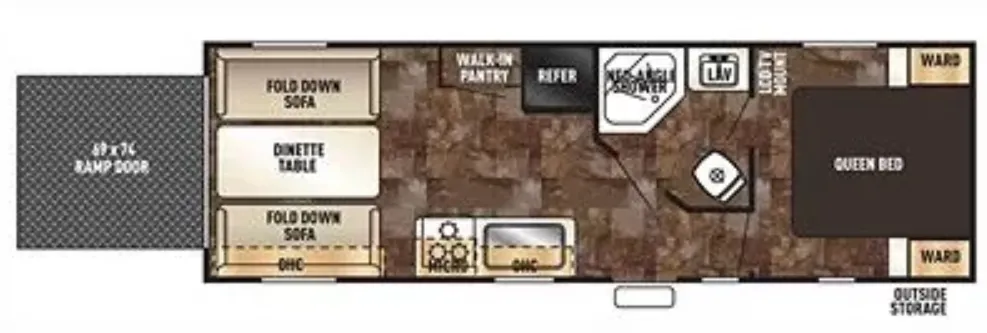 2016 Forest River Cherokee Grey Wolf 22RR - Floor plan