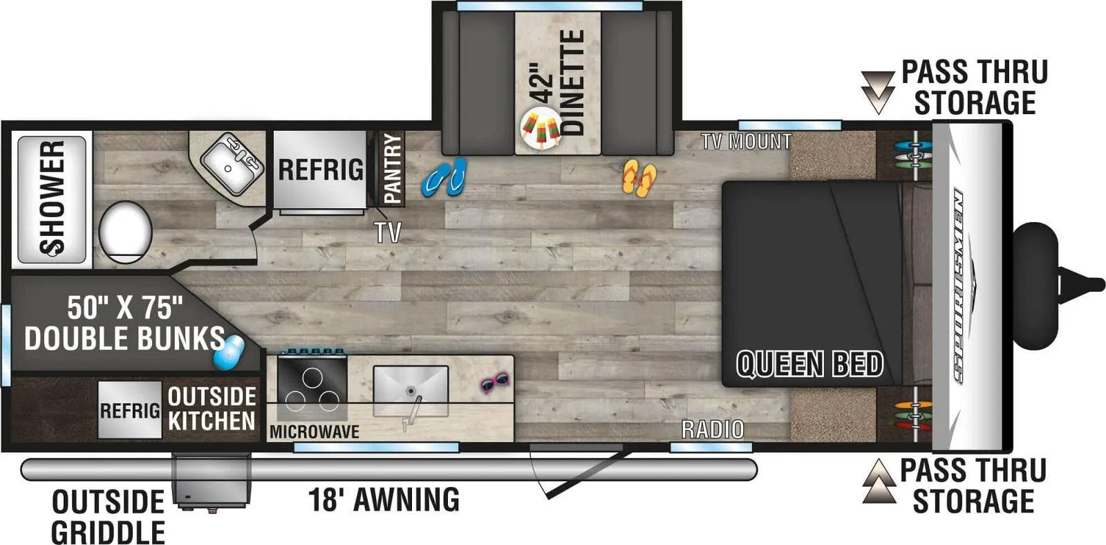 K-Z Sportsmen SE 231BHKSE floor plan
