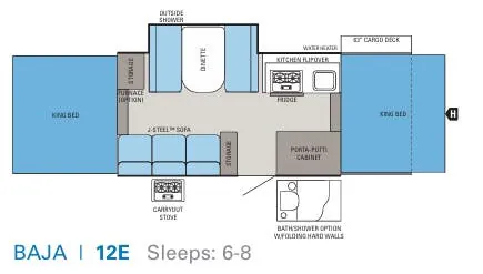 Jayco Baja 12E floor plan