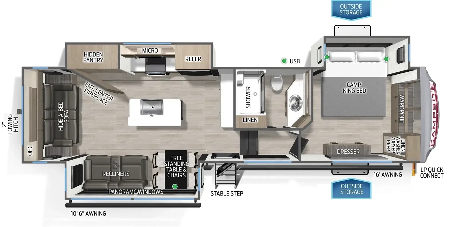 2025 Forest River Campsite Elite 32BAM - Floor plan