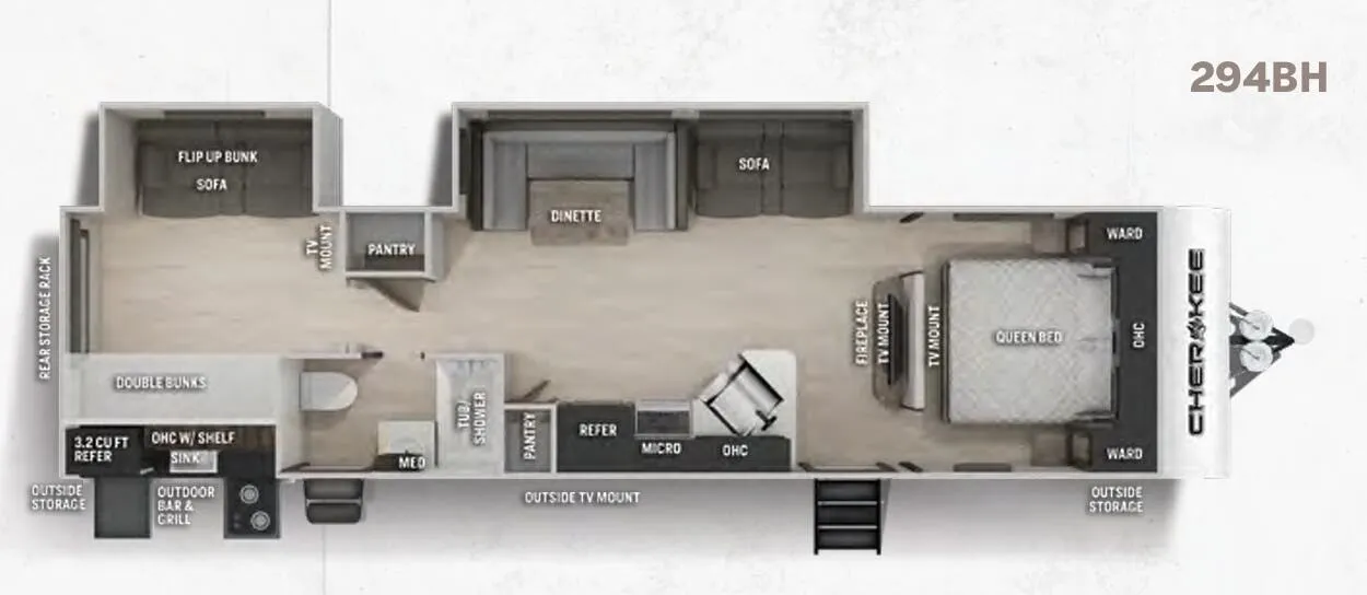 Forest River Cherokee 294BH floor plan